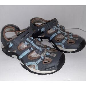 Mountrek Womens Sz 7 Gray Campfire QuickDry Sport Hiking Sandals Shoes